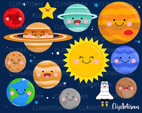 cute planet clipart|cute planets clip art.